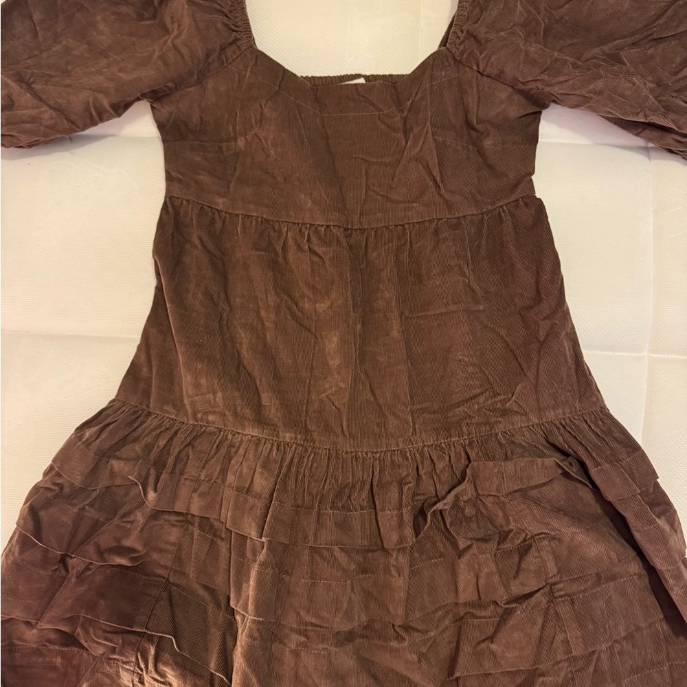 American Eagle Outfitters Brown Smocked Dress